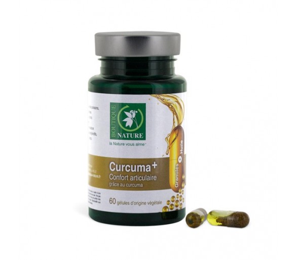 Curcuma + Confort articulaire grâce au curcuma - Pilulier de 60 gélules végétales